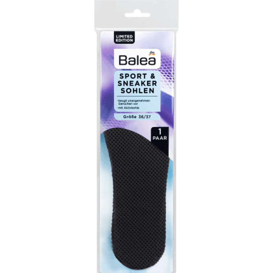 Balea Sport&Sneaker branțuri negre 36/37, 1 buc, 1 buc