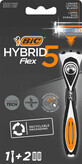 BIC Flex5 Hybrid aparat de ras + 2 rezerve, 1 buc