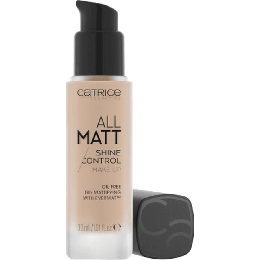 Catrice All Matt Shine Control fond de ten 015C Vanilla Beige, 30 ml