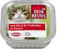 Dein Bestes Kasserolle Nassfutter f&#252;r Katzen mit Rind &amp; Pute in Sauce, 100 g