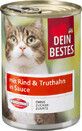 Dein Bestes conservă hrană umedă pentru pisici vită&amp;curcan &#238;n sos, 400 g