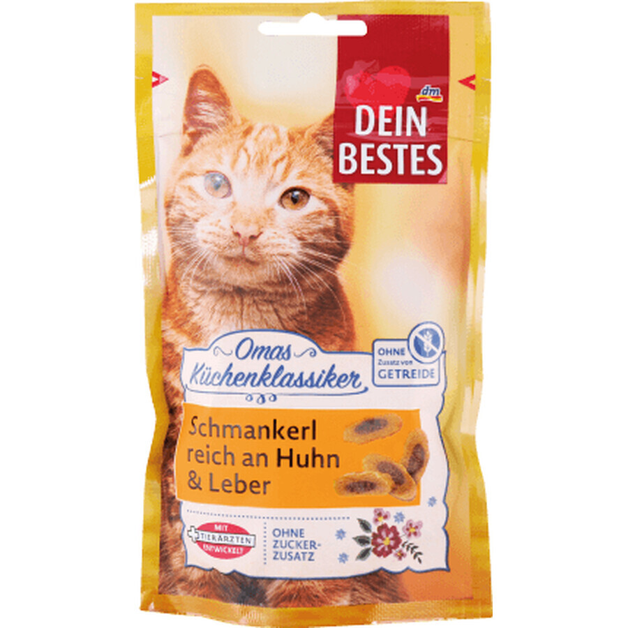 Dein Bestes Huhn mit Leber Snack für Katzen, 50 g