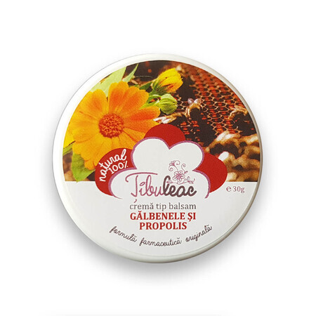 Crema tip balsam galbenele si propolis, 30 g, Tibuleac Plant