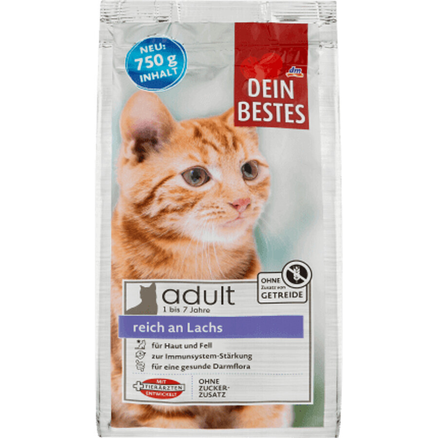 Dein Bestes adult kattenvoer met zalm, 750 g