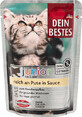 Dein Bestes pliculeț hrană umedă pentru pisici junior curcan &#238;n sos, 100 g