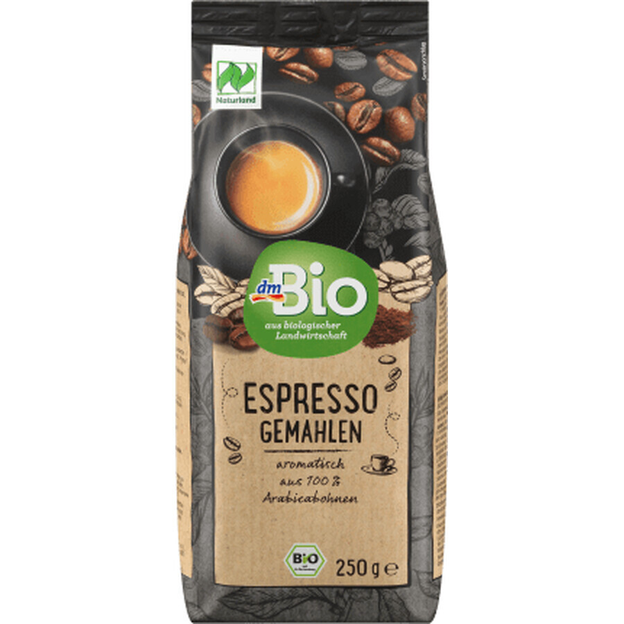 DmBio Cafea Espresso măcinată, 250 g