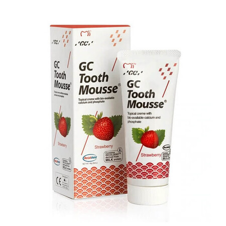 Crema topica pe baza de apa cu aroma de capsuni Tooth Mousse, 40 g, GC