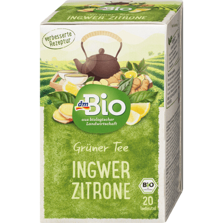 DmBio Grüner Tee und Ingwer, 40 g