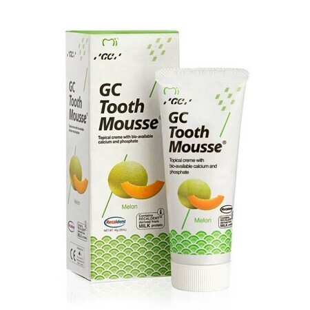 Crema topica pe baza de apa cu aroma de pepene galben Tooth Mousse, 40 g, GC