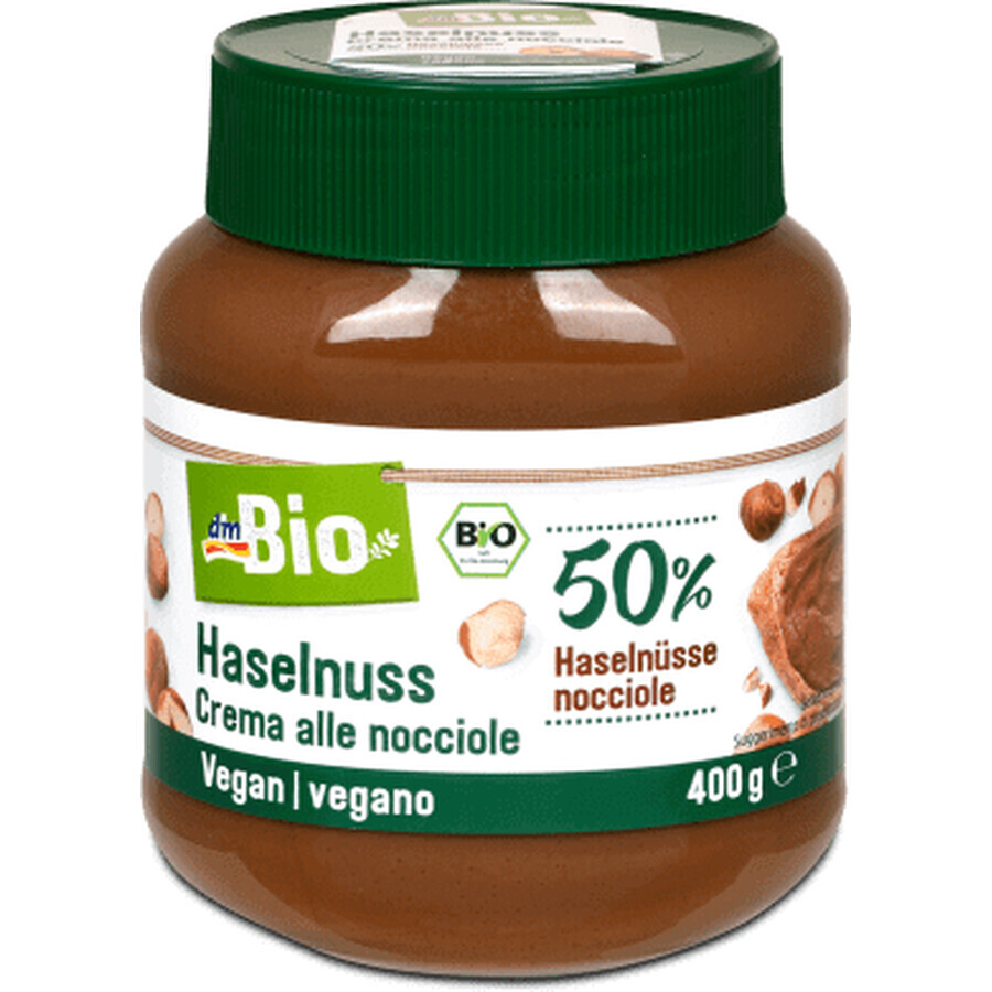 DmBio Cremă de ciocolată tartinabilă cu alune ECO, 400 g