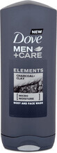 Dove MEN Gel de duș Charcoal&amp;Clay, 400 ml
