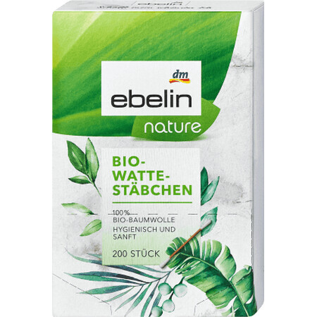 Ebelin Nature Bio-Wattestäbchen, 200 Stück
