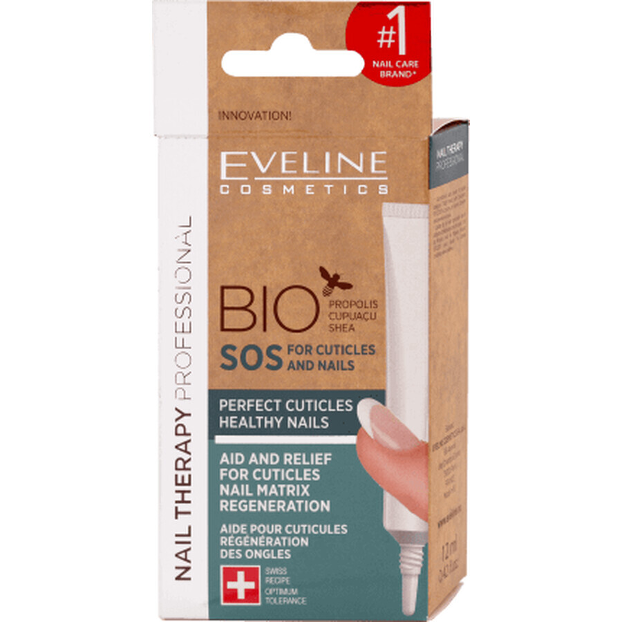 Eveline Cosmetics Tratament profesional de unghii BIO SOS pentru unghii și cuticule, 12 ml