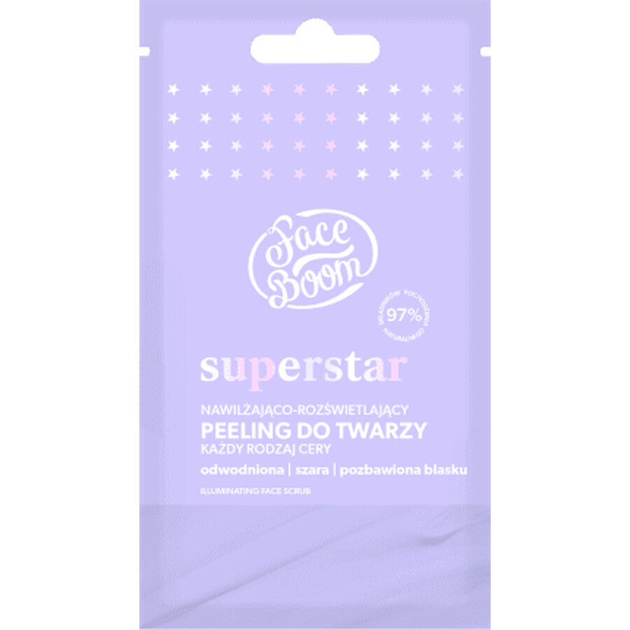 Face Boom Superstar exfoliant de față hidratant și iluminant, 8 g