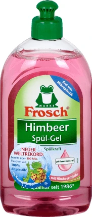 Frosch Geschirrspülmittel mit Himbeergeschmack, 500 ml