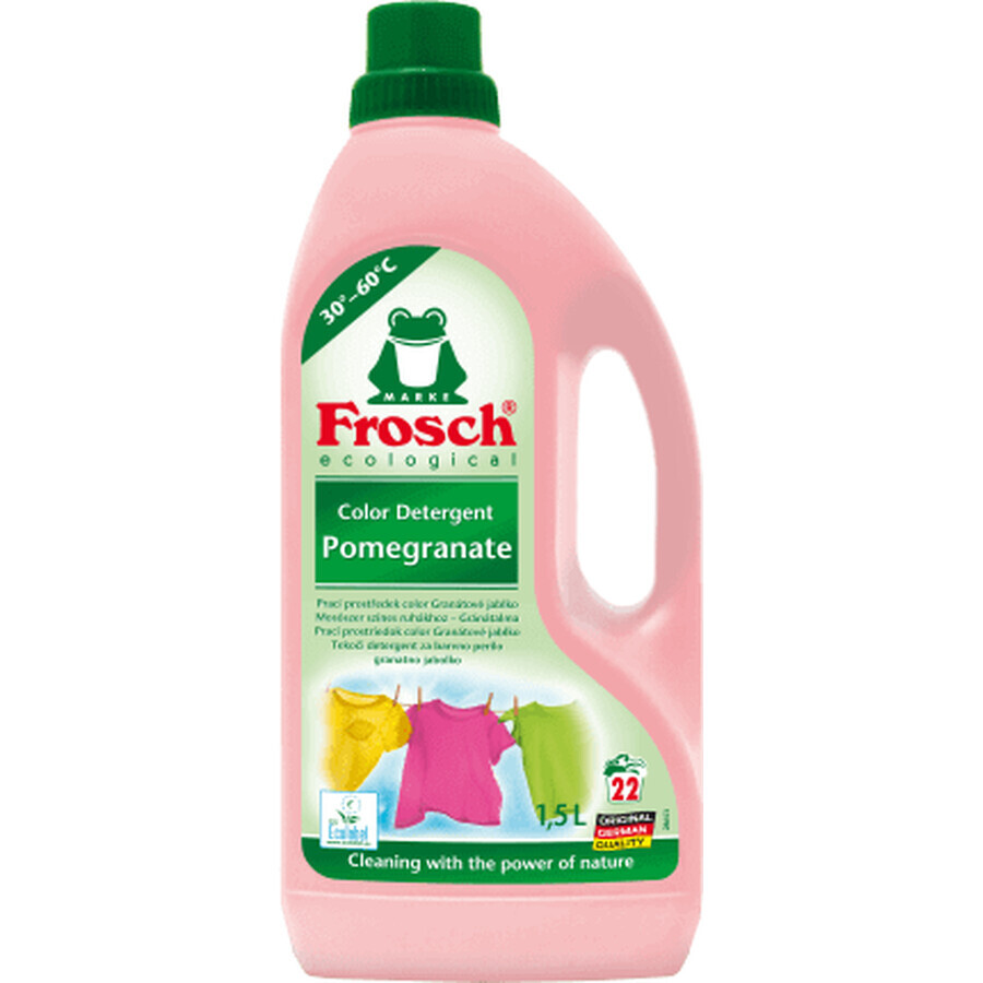 Frosch Detergent rufe colorate cu aromă de rodie 22 de spălări, 1,5 l