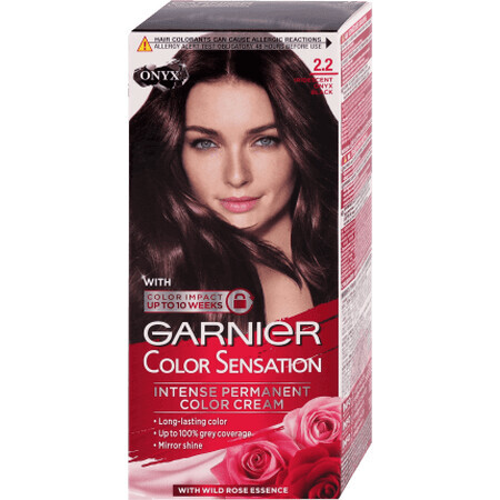 Garnier Color Sensation Dauerhafte Haarfarbe 2.2 onyx schwarz, 1 Stück