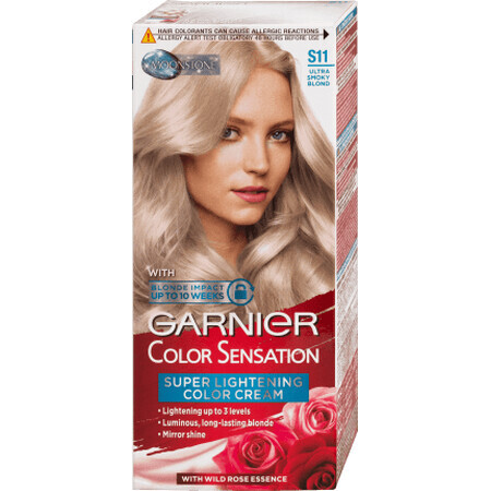 Garnier Color Sensation Vopsea permanentă S11 ultra smokey blond, 1 buc