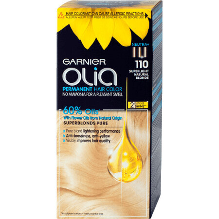 Garnier Olia Ammoniakfreie permanente Haarfarbe 11.0 Superhellblond, 1 Stück