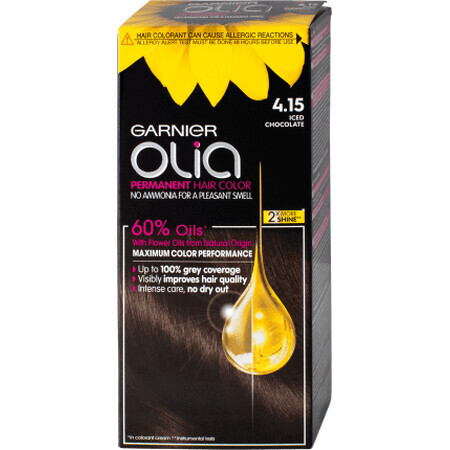 Garnier Olia Ammoniakfreies permanentes Haarfärbemittel 4.15 dunkle Schokolade, 1 St.