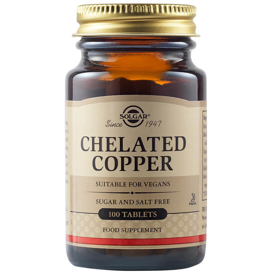 Chelat-Kupfer 2,5 mg, 100 Tabletten, Solgar