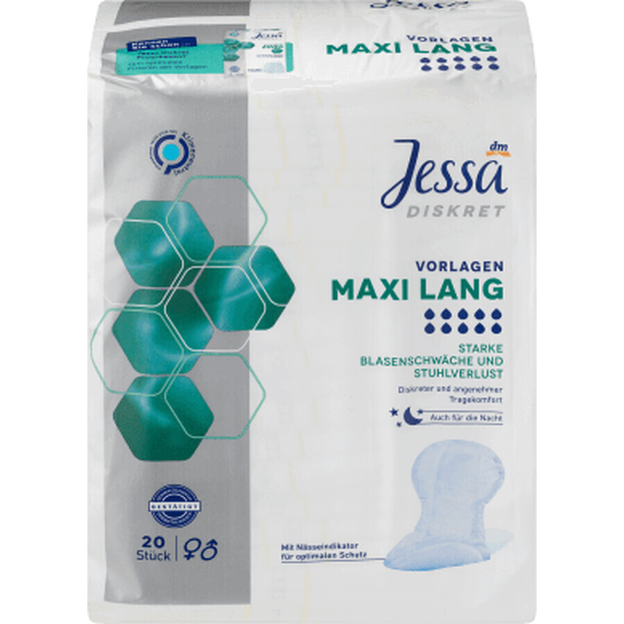 Jessa DISKRET Maxi Long Absorber, 20 Stück