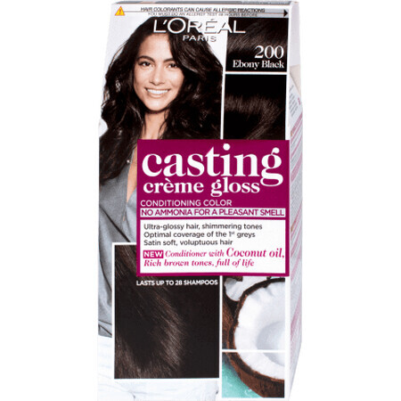 Loreal Paris CASTING CREME GLOSS Hair dye 200 ebony black, 1 piece