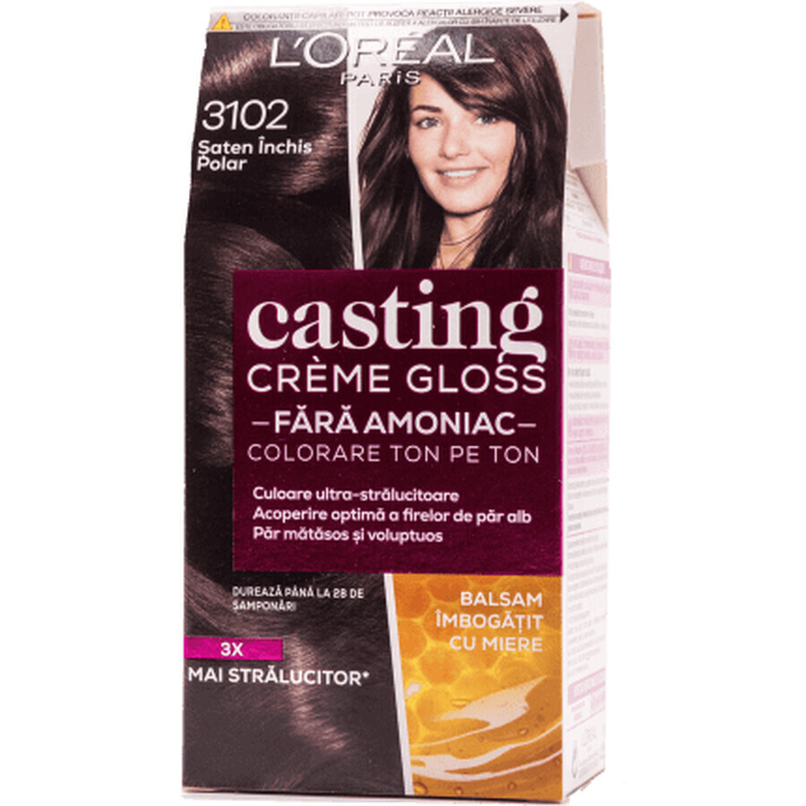 Loreal Paris CASTING CREME GLOSS Vopsea păr 310 şaten închis polar, 1 buc