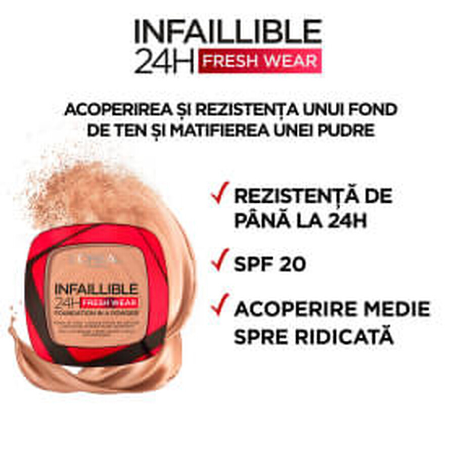 Loreal Paris Kompaktpuder Infaillible 24H Fresh Wear 120, 1 Pk