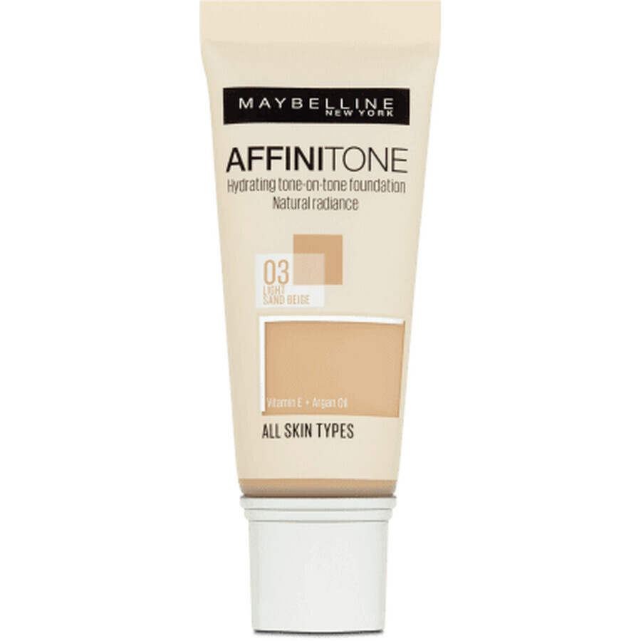 Maybelline New York Affinitone fond de ten 03 Light Sand Beige, 30 ml