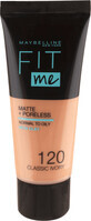 Maybelline New York Fit Me Matte &amp; Poreless Foundation 120 Klassisch Elfenbein, 30 ml