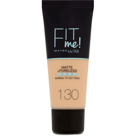 Maybelline New York Fit Me Matte & Poreless Foundation 130 Buff Beige, 30 ml