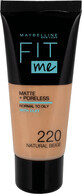 Maybelline New York Fit Me Matte &amp; Poreless Foundation 220 Natural Beige, 30 ml