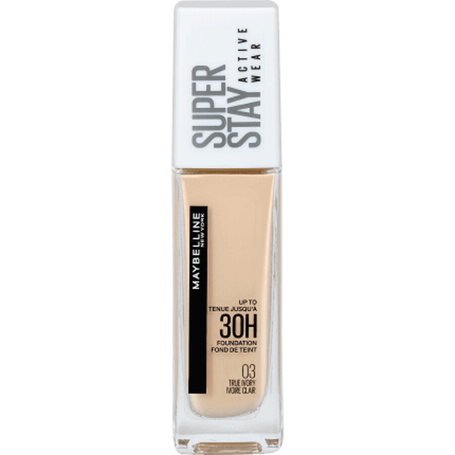 Maybelline New York SuperStay 30H Active Wear fond de ten 03 True Ivory, 30 ml