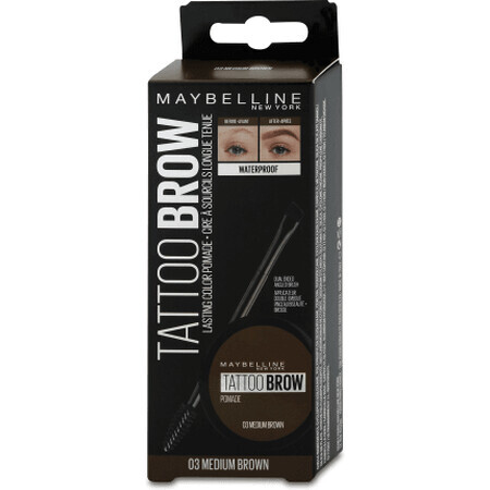 Maybelline New York Tattoo Brow Pomade 03 Medium Braun, 1 Stück