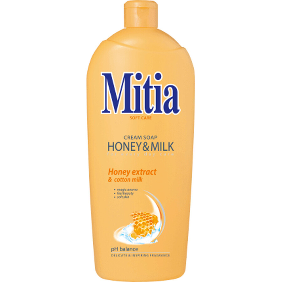Mitia Flüssigseife Tank Honig und Milch, 1 l