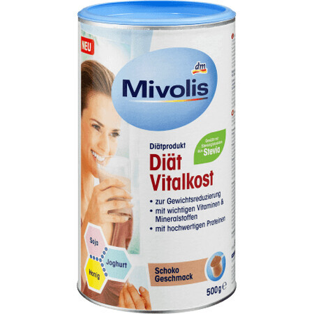 Mivolis Diät-Shake-Pulver mit Schokoladengeschmack, 500 g