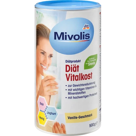 Mivolis Shake Vanillepulver zum Abnehmen, 500 g