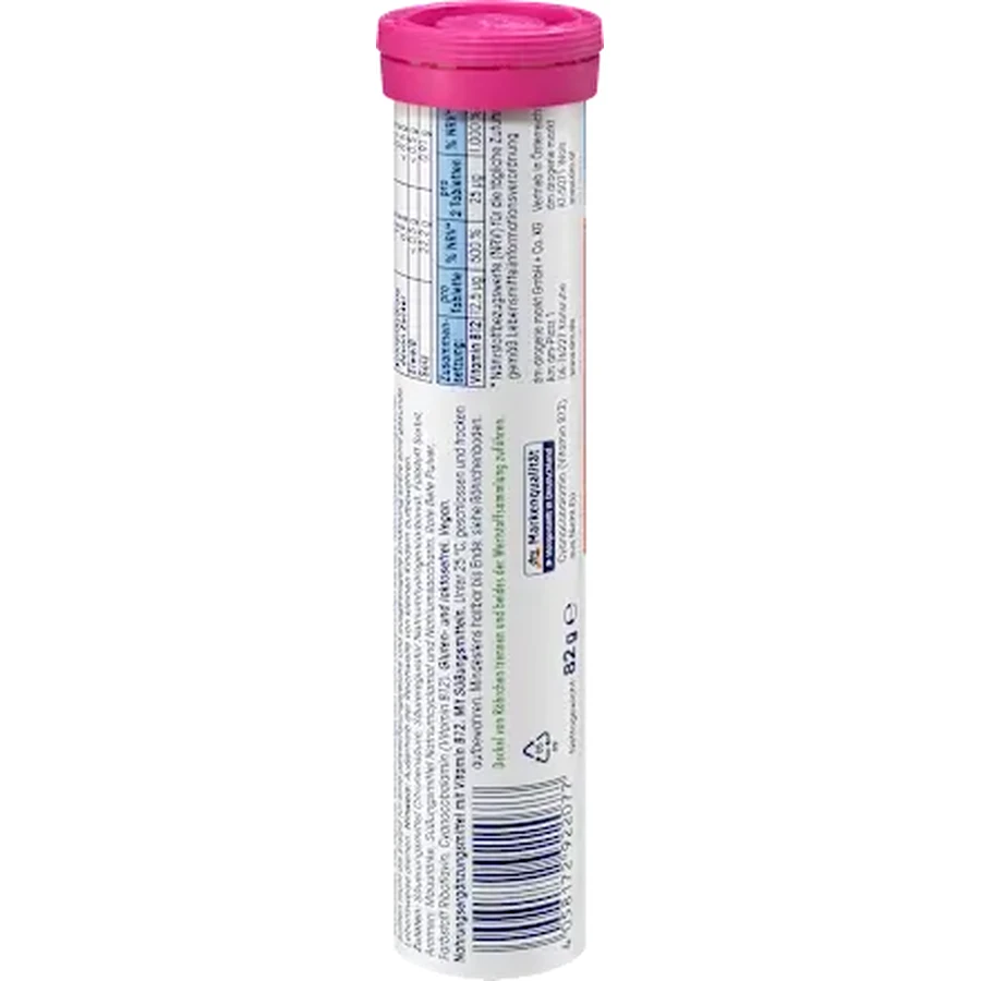 Mivolis Vitamina B tablete efervescente zmeură și căpșuni, 82 g
