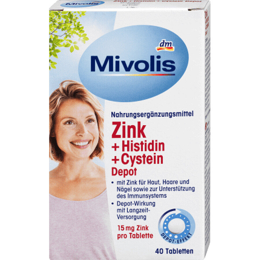 Mivolis Zink+Histidin+Cystein Depot Tabletten, 19 g