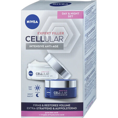 Nivea Cellular Filler Tagescreme + Cellular Filler Nachtcreme, 100 ml