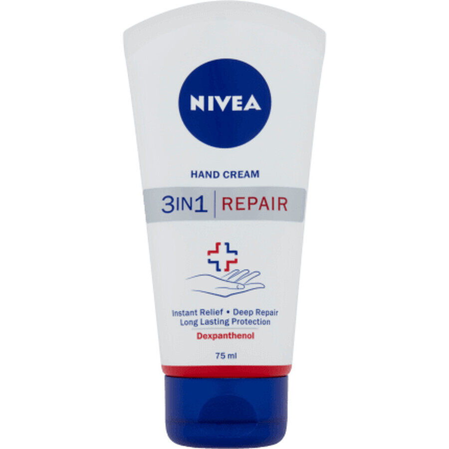 Nivea Cremă de mâini reparatoare 3-în-1, 75 ml