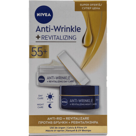 Nivea Anti-Wrinkle Day Cream + Anti-Wrinkle Night Cream 55+, 1 pack