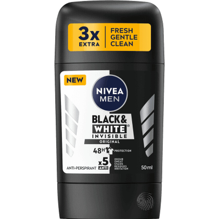 Nivea MEN Deodorant-Stick für Männer B&W Power, 50 ml