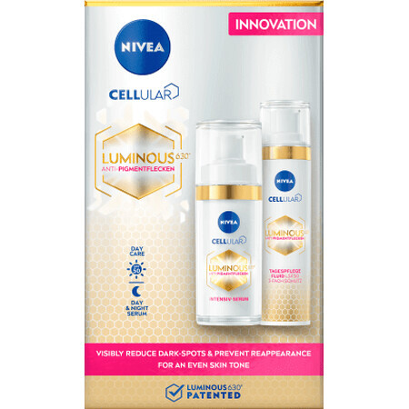 Nivea Ser față + cremă de zi cellular luminous, 1 buc