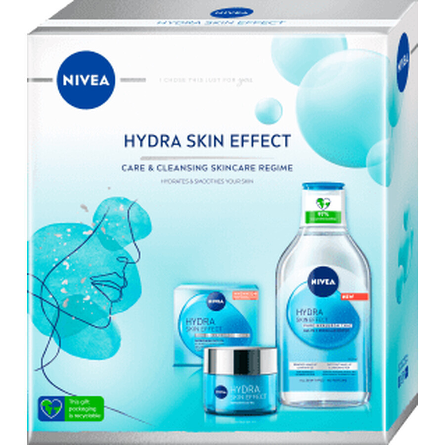 Nivea Set Hydra SKIN EFFECT cremă față+apă micelară, 1 buc