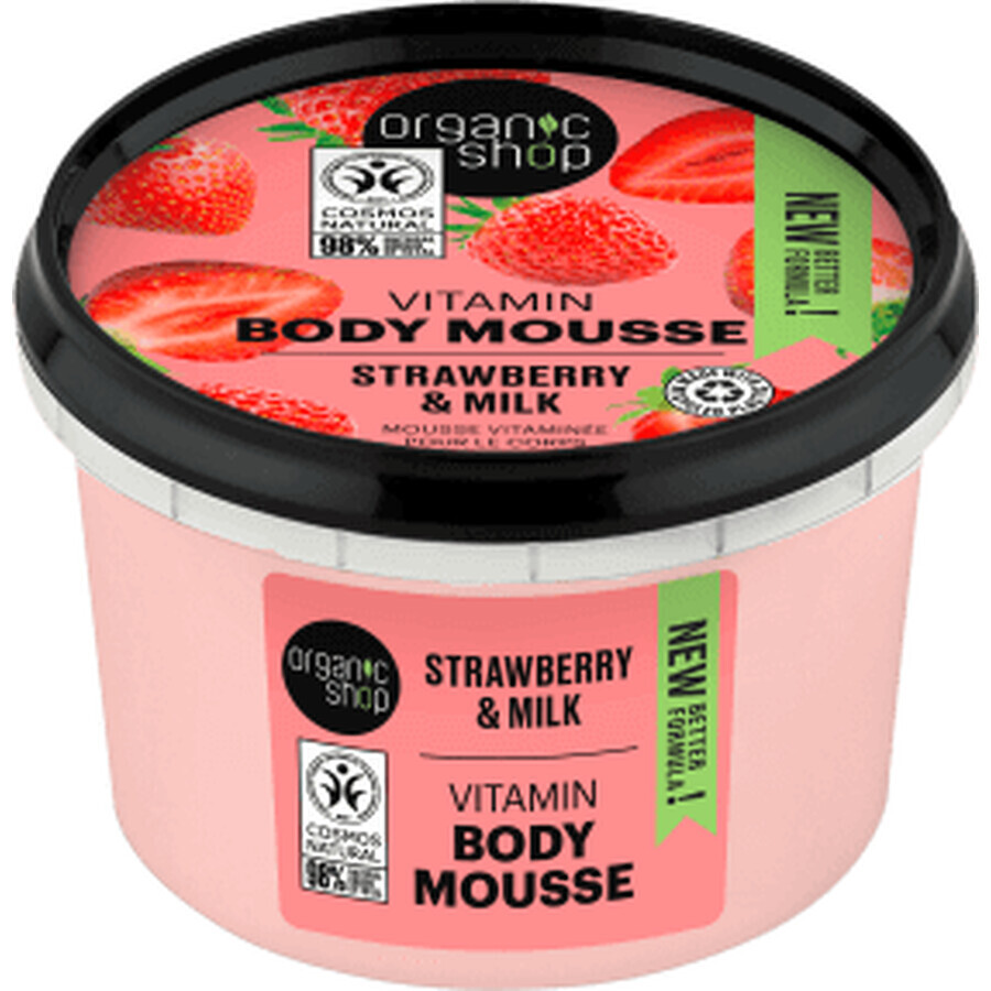 Organic Shop Strawberry Yoghurt mousse de corp, 250 ml