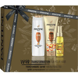 Pantene Set cadou WOW Transformation – Șampon de păr + Balsam de păr + Ulei pentru păr uscat, 1 buc