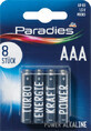 Paradies AAA-Alkalibatterien, 8 St&#252;ck