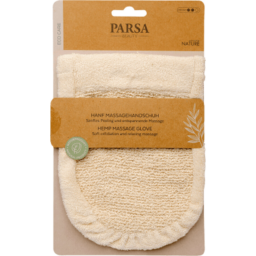 Parsa Beauty Hanf-Massagehandschuh, 1 Stück
